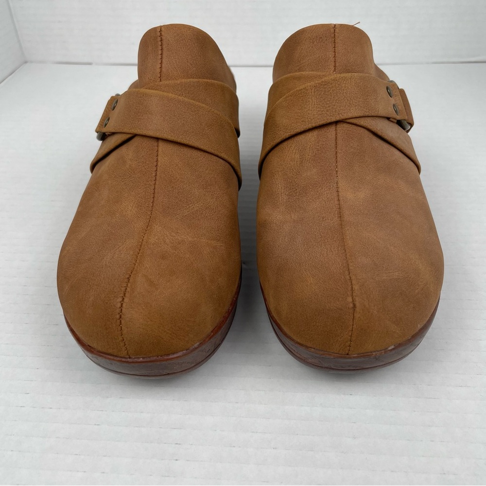 BOC Comfort Clogs Women’s 7 M Brown Slip on Mules Heeled Buckle Accent Coastal - Picture 3 of 14